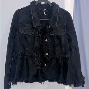 Free People -  Black Denim Women's Jacket